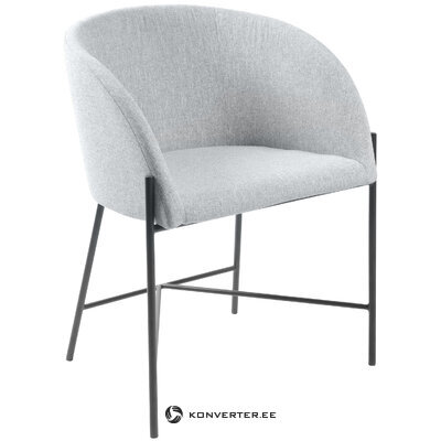 Šviesiai pilkai juoda kėdė (interstil Danija) su kosmetiniu defektu