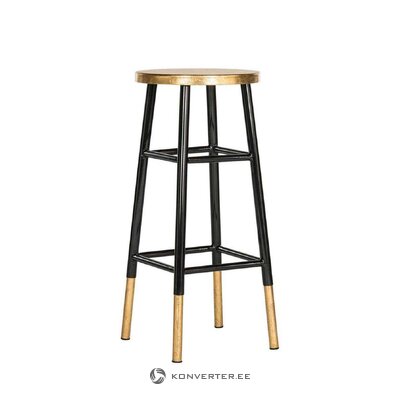 Black and gold design bar stool emery (safavieh) 76cm intact