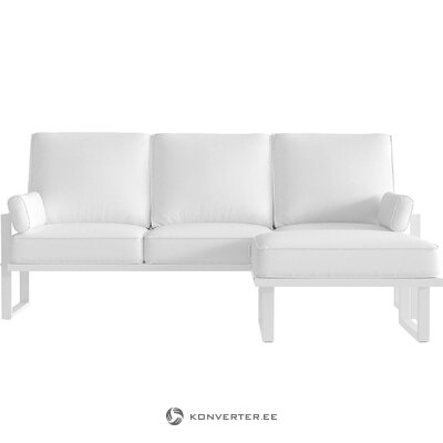 Белый садовый угловой диван angie (скамейка и берг) цел