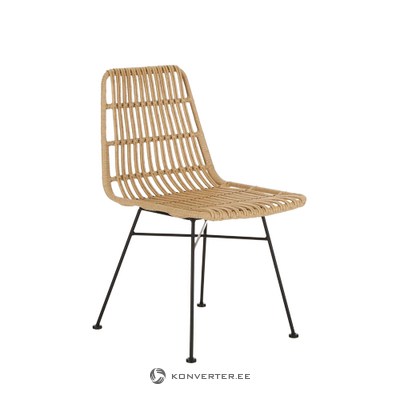 Light brown-black rattan garden chair (costa)