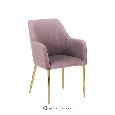 Gaiši violeta dizaina samta krēsls (atverams) neskarts