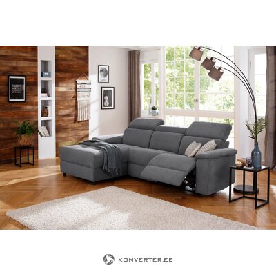 Tummanharmaa sohva rentoutumistoiminnolla (binado)