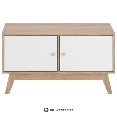 White shoe cabinet with two doors
