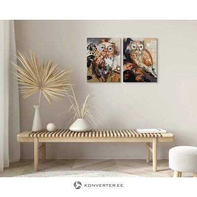 Rankdarbių paveikslas „Pelėda“ 2 vnt. (Malerifabrikken) 30x40