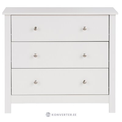 White chest of drawers with 3 drawers (justin)