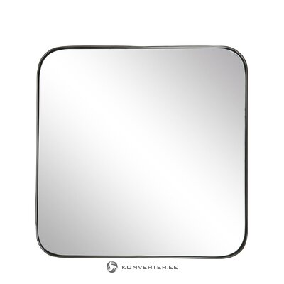 Kvadratinis sieninis veidrodis juodu metaliniu rėmu (ivy) 55x55 nepažeistas