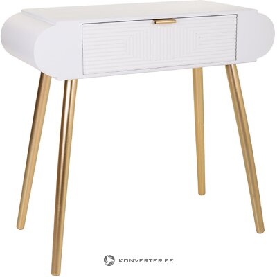 Valkoinen ja kultainen design-konsolipöytä janette (creaciones meng) ehjä