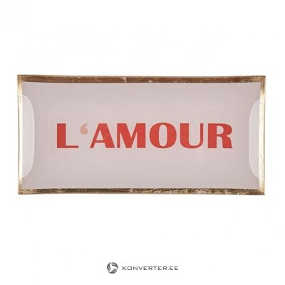 Glass tray l&#39;amour (giftcompany) whole, in a box, sample