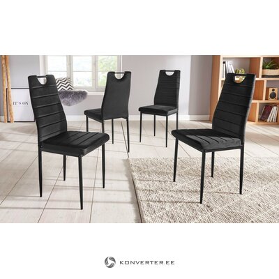 Black soft velvet chair (mandy)