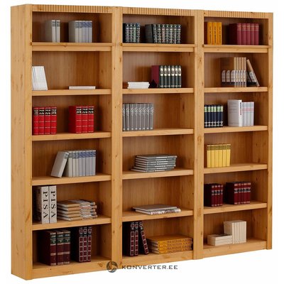 Large light brown solid wood bookshelf (bergen)