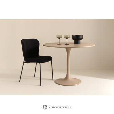 Круглый обеденный стол бежевый (glade)