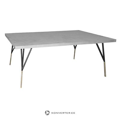 Широкий белый обеденный стол с глянцевым покрытием