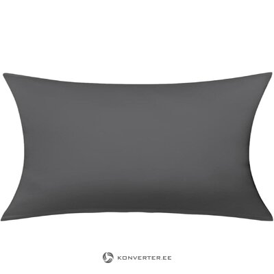 Tummanharmaa luomupuuvillasatiini tyynyliina prestige (royfort) 40x80 kokonainen
