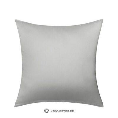 Šviesiai pilkas ekologiškos medvilnės satino pagalvės užvalkalas prestižinis (royfort) 65x65 visas