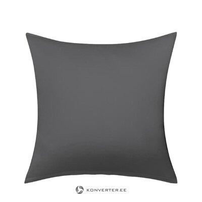 Tamsiai pilkas organinės medvilnės satino pagalvės užvalkalas prestižinis (royfort) 80x80 visas