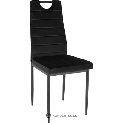 Musta pehmeä sametti tuoli (mandy)