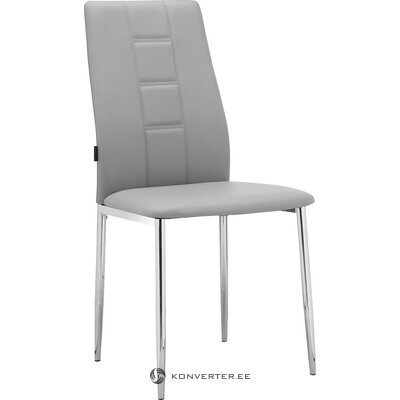 Šviesiai pilka valgomojo kėdė (acilino) nepažeista