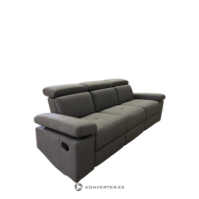 Antracīta dīvāns 3-vietīgs ar relaksācijas funkciju kilodo vesels