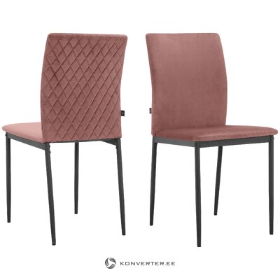 Pink velvet dining chair pavia intact