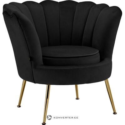 Black velvet armchair (kelsey) intact