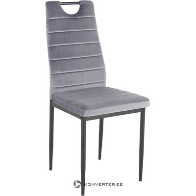 Pilka-juoda aksominė kėdė (mandy)