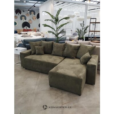 Vihreä L-muotoinen vuodesohva (denver l) mukavuus