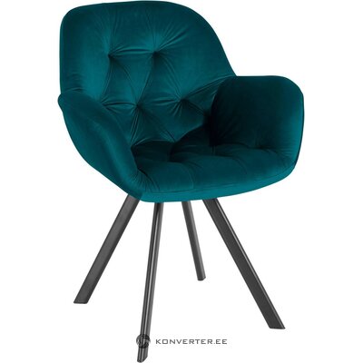 Dark blue velvet armchair (elli)