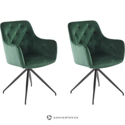 Dark green velvet armchair (tin)