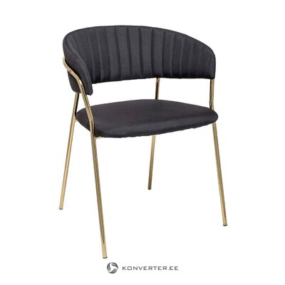 Black upholstered chair (bloomingville)