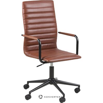Ruda odinė biuro kėdė (winslow)