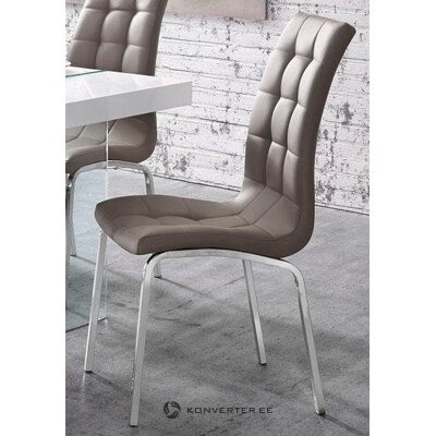 Gray chair with metal legs