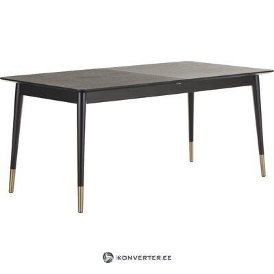 Black extendable dining table fenwood (rw) 180-260x90 severe cosmetic defects