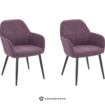 Purple fabric armchair (mara)