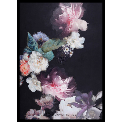 Картина Purple Blossom 1 (malerifabrikken) 50х70 в черной рамке.