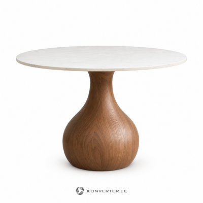 White Marble Pattern Round Dining Table (Toscana)