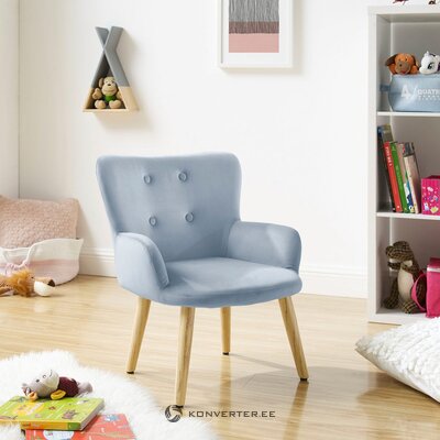 Голубое велюровое кресло (levent mini)