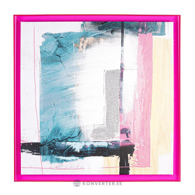 Painting with Pink Acrylic Frame (Alek) 80x80