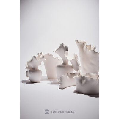 Valkoinen maljakko (Minde) H23