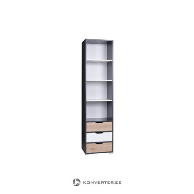 Bookshelf (iwa) bsl concept dark gray, mdf, 200x40x50