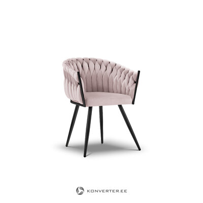 Velvet-tuoli (shirley) bsl konsepti laventeli, sametti, musta metalli