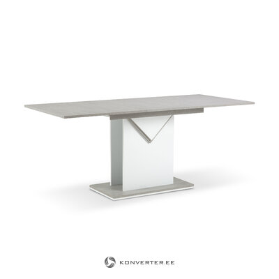 Ištraukiamas valgomojo stalas (melani) bsl koncepcija pilka ir balta, mdf