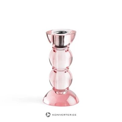 Transparent Pink Candlestick Bobbin (Addison Ross) 14cm