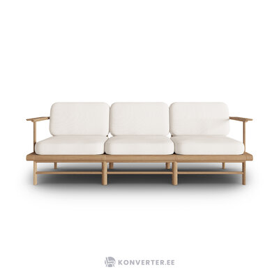 Sodo sofa &quot;belize&quot; balto, struktūrinio audinio