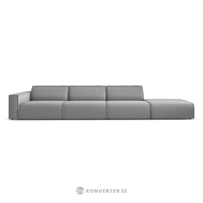 Modulinė sofa sofa &#39;maui&#39;, pilka, struktūrinio audinio, juodo plastiko, geriau