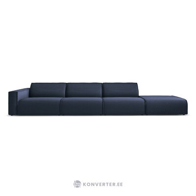 Modular sofa sofa &#39;maui&#39; dark blue, structured fabric, black plastic, better