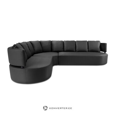 Outdoor sofa (barts) calme jardin black, vinyl, without legs, left