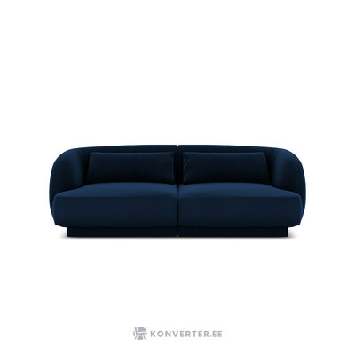 Aksominė sofa (gaminys) sodri mėlyna, aksominė