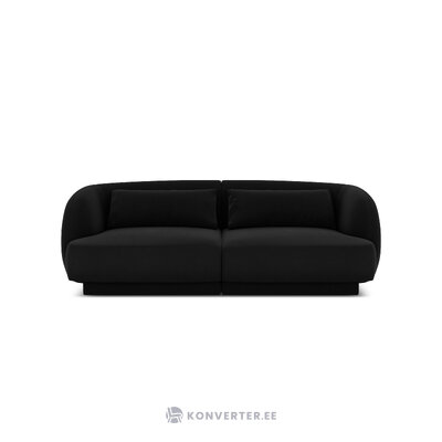 Aksominė sofa (gaminys) juoda, aksominė