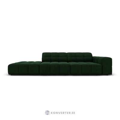 Aksominė sofa &#39;chicago&#39; buteliukas žalia, aksominė, kair