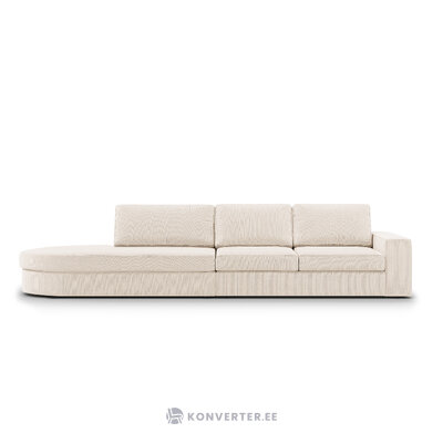 Sofa &#39;milano&#39; smėlio spalvos, aksomo, juodo plastiko, geriau